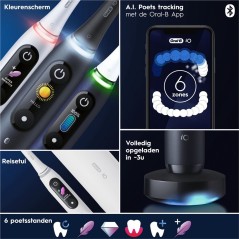 "Oral-B iO Series 8n DUO Electric Toothbrush - Black/Purple | Ultimate Clean & Smart Technology"